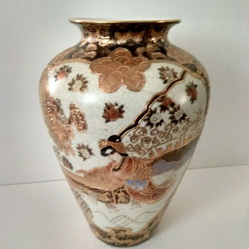 Satsuma vase used, height 27cm