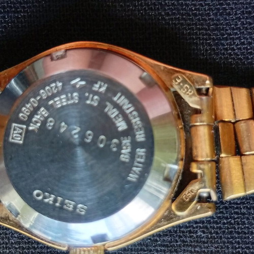Seiko 5 automatic watch used, women's, gold