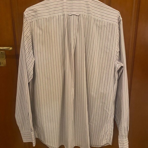 Nautica Men's Shirt Medium like new, striped white and blue