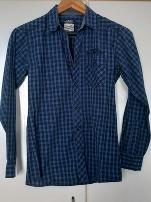 Πουκάμισο για αγόρι 11-12 ετών σαν καινούριο, μπλε και μαύρο