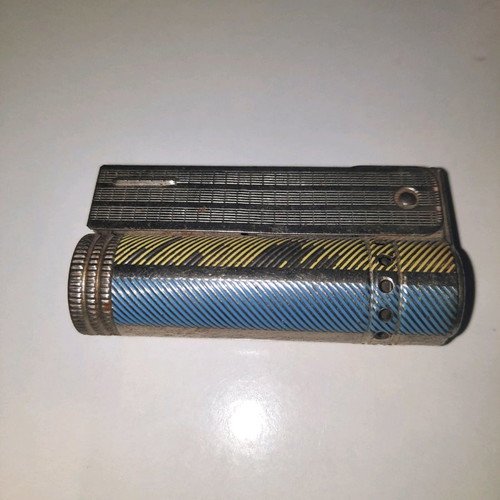 Imco lighter Junior 6600 used, vintage, yellow blue