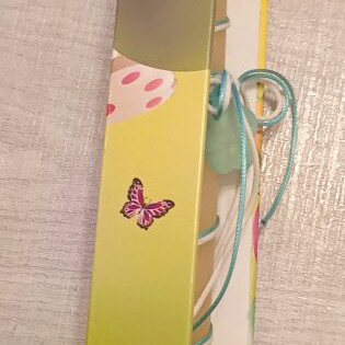 Easter candle with blue flower 33cm in box new