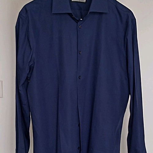 Berto Lucci men's shirt M used, blue, 100% cotton