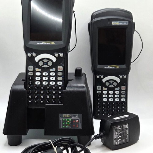 Psion Teklogix 7527C-G2 Workabout Pro Barcode Terminals like new, set of 2 with Docking Station