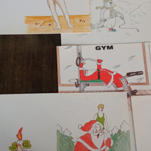 Advertising Christmas cards new, pack of 8, GYMNASTIKA