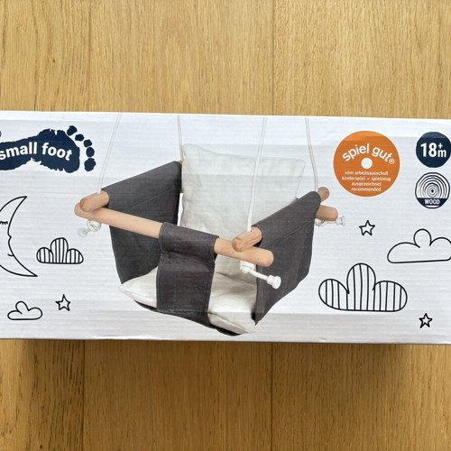 Child Swing new, beech wood and fabric for 18m+