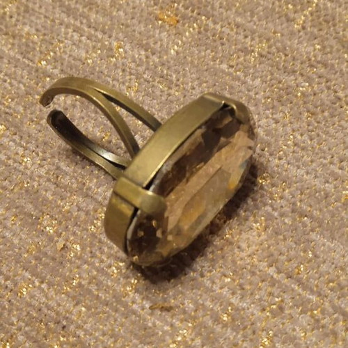 Ring with Swarovski stone adjustable new