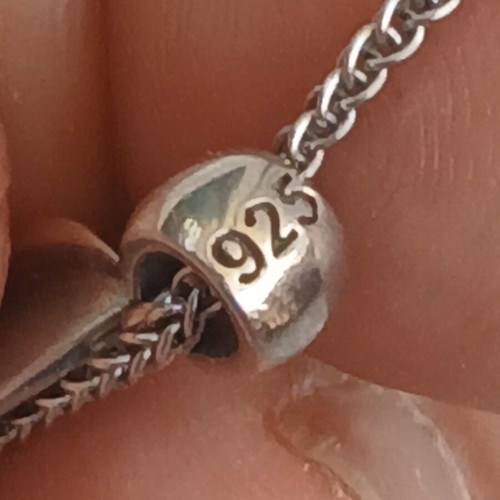 925 silver necklace with 42 cm chain and 3 cm extension