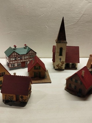 Märklin Χωριό σαν καινούργιο, σύνολο αγροτόσπιτα και εκκλησία