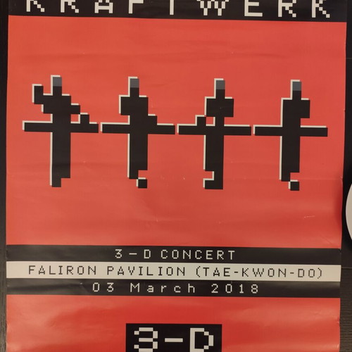 Kraftwerk Live In Athens 3/3/2018 concert poster used