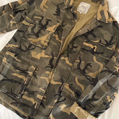 Zara military jacket used, size S, green