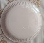 Round recyclable paper plates, 18 cm, pack of 10