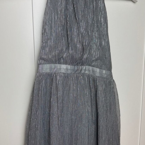 Silver long women's backless dress for special occasion new