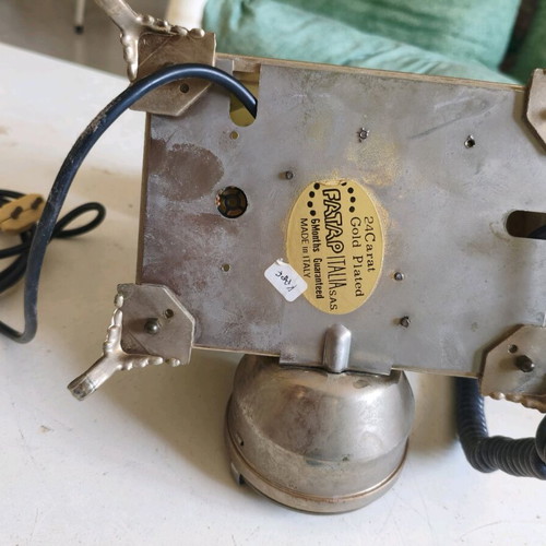Antique marble and brass telephone used