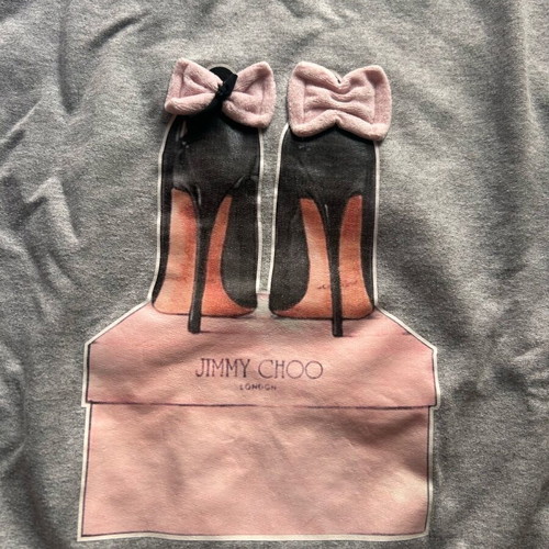 Women's gray sweatshirt like new, size large with shoe print