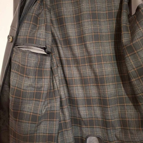Stanfield leather trench coat like new, size 52, black