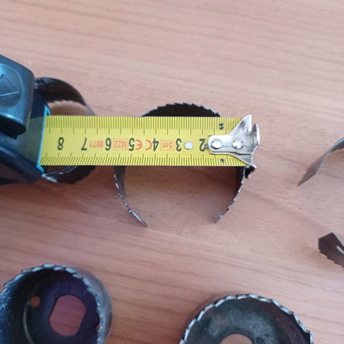 Hole Saw Set and Drill Base Used