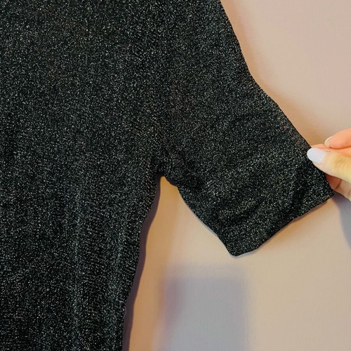 Vintage transparent blouse with gold thread, like new, size L