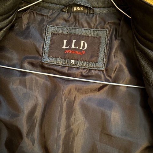 Leather jacket black like new, genuine leather XS