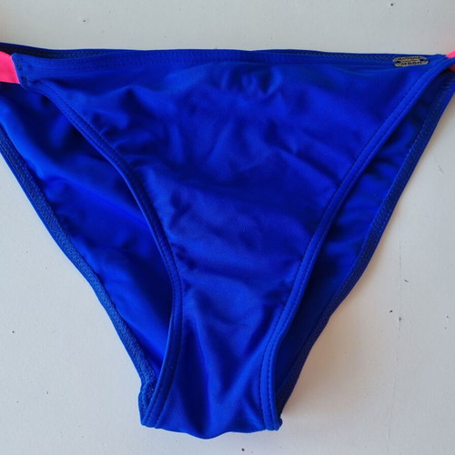 Banana Moon women's bikini bottom, electric blue with fuchsia sides, size S