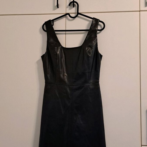 Leather black dress Pink Woman new, size small