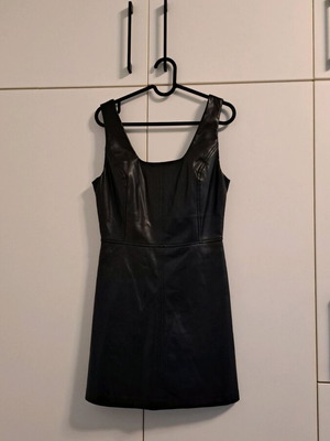 Leather black dress Pink Woman new, size small