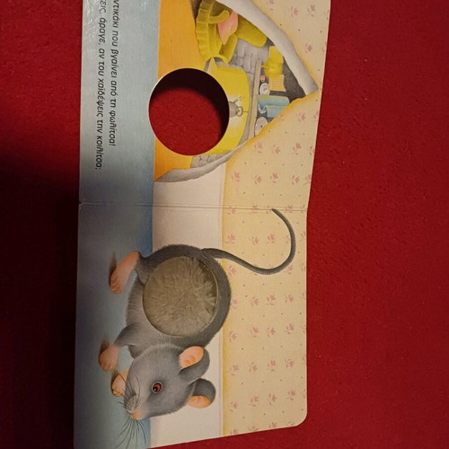Children's touch book used with a gift of a second children's book