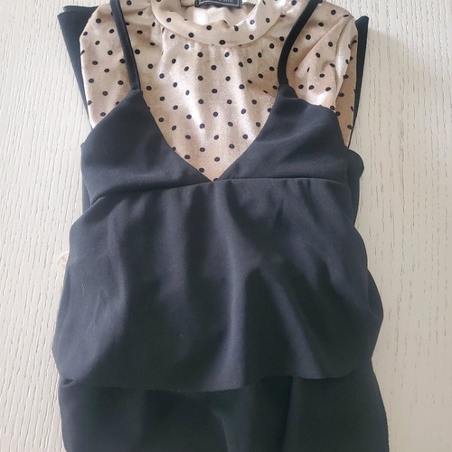 Chicaprie dress for girl 12 years like new, black and gold