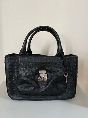 Furla handbag black and silver like new