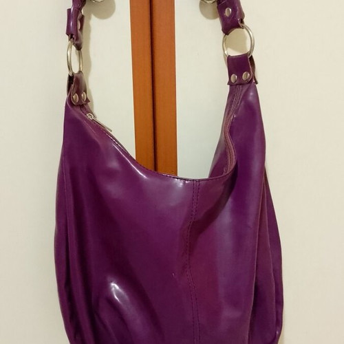 Handbag pvc purple used in good condition