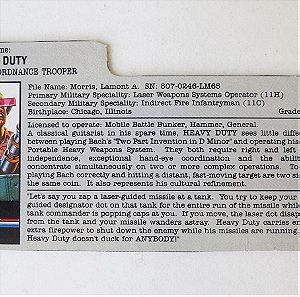 GI Joe "Heavy Duty" (1991) (EU) filecard