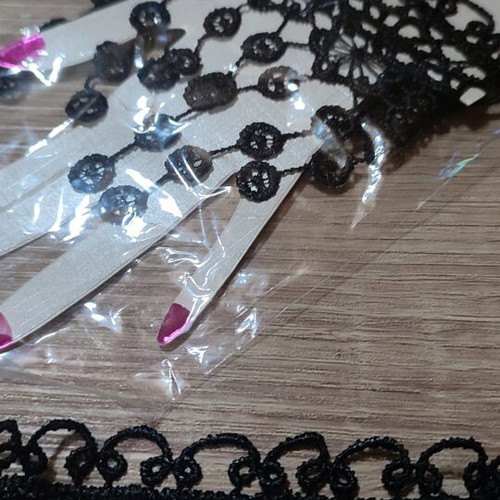 Lace bracelet new, black, adjustable