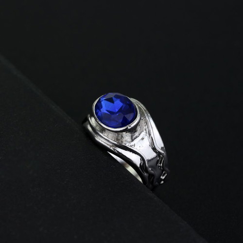 Lord of the Rings ring with blue crystal, like new