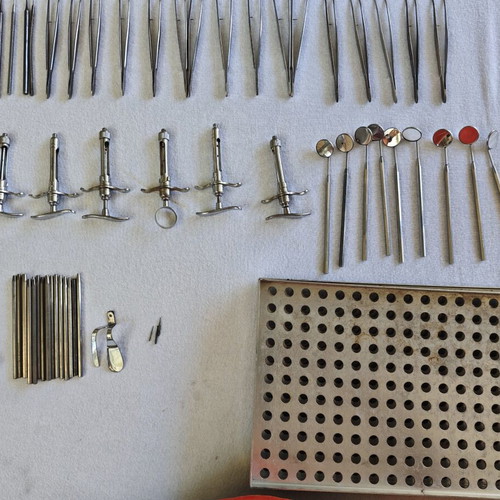 Dental tools set used, 107 pieces