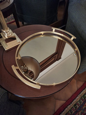 Επιχρυσωμένος δίσκος καθρέφτης Christian Dior σαν καινούργιος 40cm