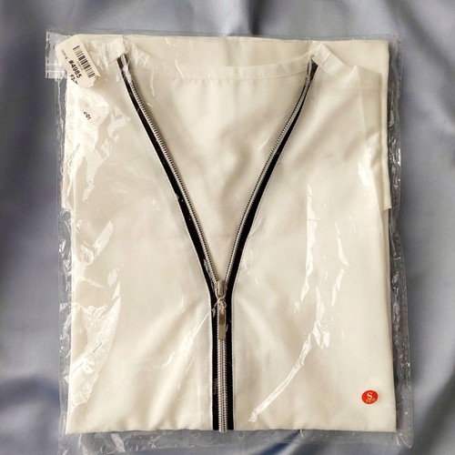 Women's blouse with zipper white new, size S