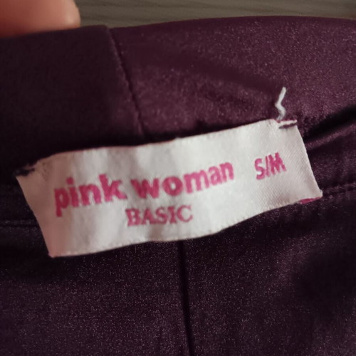 Pink Woman women's leggings used, burgundy color, size S
