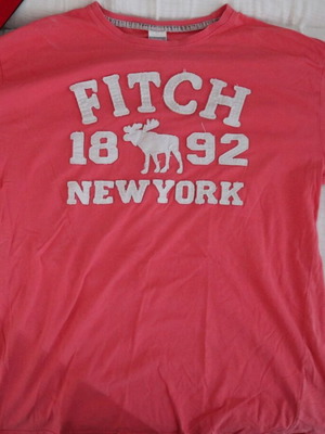 Fitch t-shirt Abercrombie & Fitch pink, size XL, like new