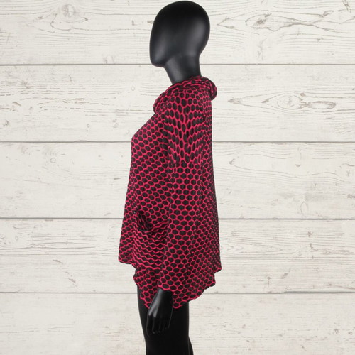 Joseph Ribkoff blouse size M like new, pink and black with collar and pockets