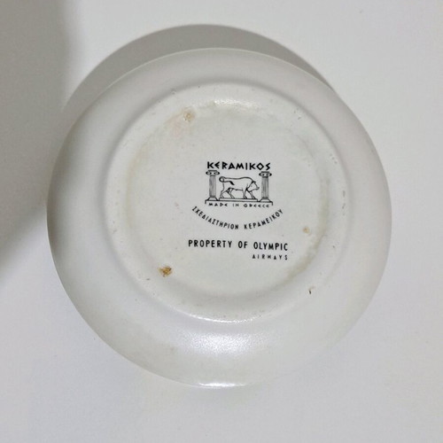 Ceramic collectible ashtray Property of Olympic Airways like new