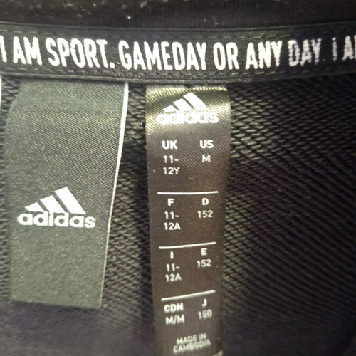 Adidas kids jacket used, black, size 152 cm