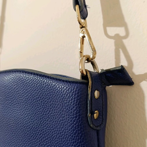 Axel Concept blue shoulder crossbody bag like new with gold details