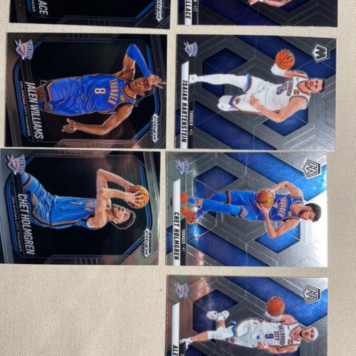 Mosaice and Panini Prizm Black Oklahoma Thunder Set new