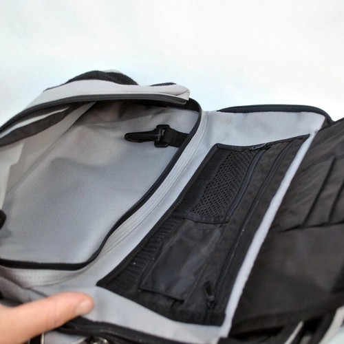 Quiksilver Messenger Bag used, grey and black shoulder laptop bag Y2K
