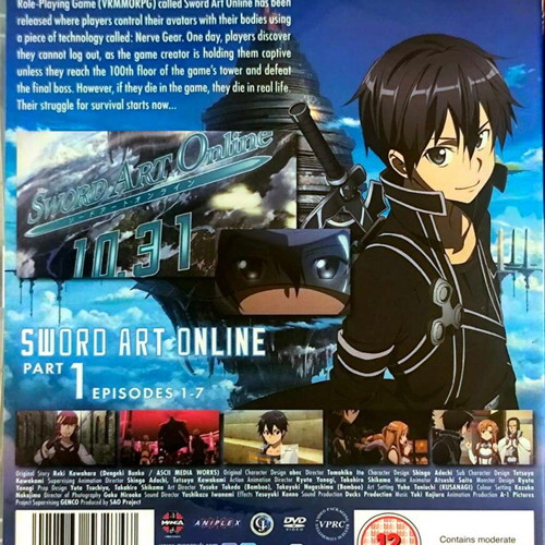 Sword Art Online DVD parts 1 and 2 used, English subtitles