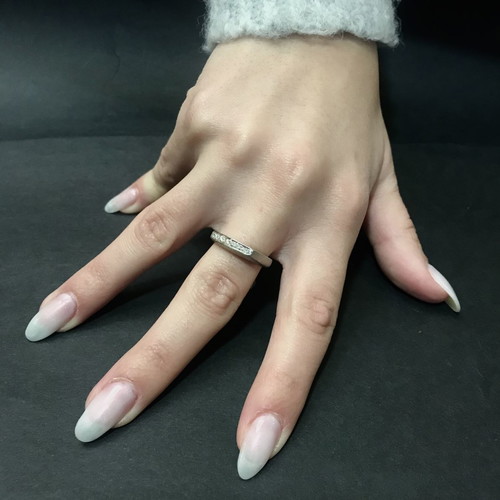18k White Gold Ring with 7 Brilliant Diamonds 0.07ct SI-H