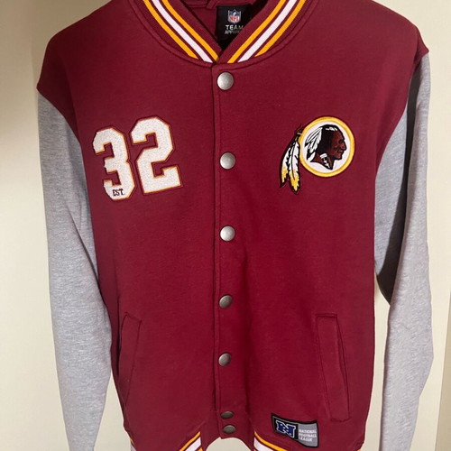 Overshirt jacket college NFL new, medium size, gray and red