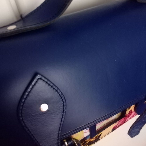Juicy Couture shoulder bag used, blue with multicolor details