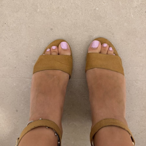 Tamaris comfortable beige and brown platform sandals, size 39