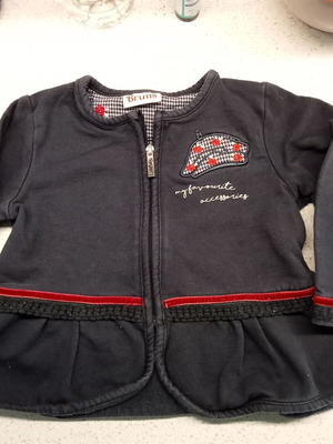 Φούτερ με φερμουάρ για κορίτσι 12 μηνών 80 εκ. Brums σαν καινούργιο